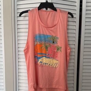 Hawaii Graphic Coral Tank Top